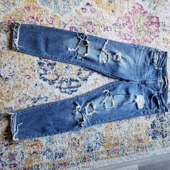 JOE'S Boyfriend Slim Crop Ripped Distressed Jeans in Kency Size 24 - Picture 3 of 15